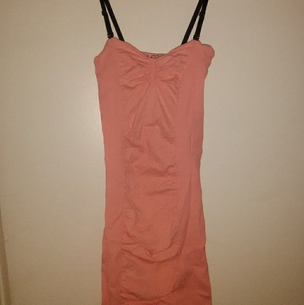 Free People Swiss Dot seamless slip peachy pink